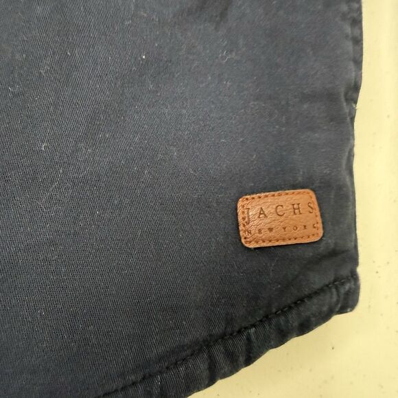 Jachs New York Mens L Sherpa Lined Shacket Canvas Shirt Jacket Navy Elbow Patch - Picture 9 of 10